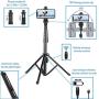 Selfie Stick Tripod, 54" Extendable Tripod Stand Phone Tripod Camera Tripod Wireless Remote Shutter Compatible with iPhone 11 pro Xs Max Xr,Android,Vlogging/Streaming/Photography/Recording