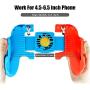 Mobile Gamepad Controller for PUBG with Cooling Fan L1 R1 Aim Fire Gaming Triggers for Fortnite/Rules of Survival (Red and Blue)