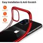 TORRAS Crystal Clear iPhone 11 Pro Case, [Anti-Yellowing] Soft Silicone Shockproof Thin Cover Slim Gel Phone Cases for iPhone 11 Pro 5.8 inch, Red