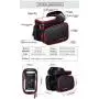 SQ Phone bagBike Frame Bag,Waterproof Bike Bag Bike Pouch,Bike Front Top Tube Touchscreen Pouch Bag with Headphone Hole,Handlebar Phone Bags for Under 6.2 Inchs Smartphone