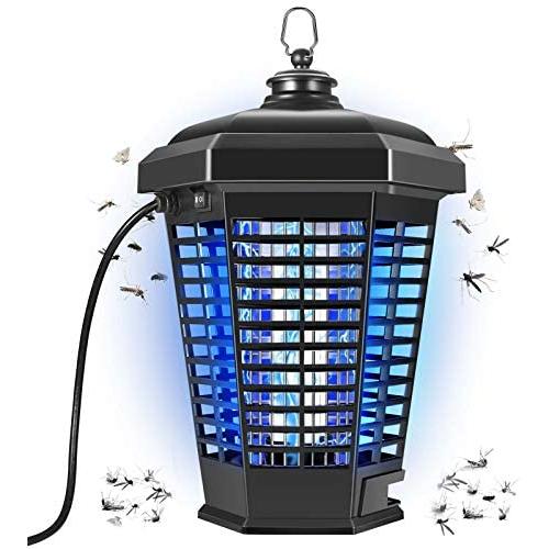 Bug Zapper, Mosquito Traps, 4200V Powerful Electric Mosquito Killer,Insect Fly Trap for Indoor and Outdoor, Waterproof Mosquito Lamp for Patio,Backyard,Home (Black)