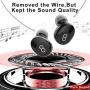 VEATOOL 5.0 Bluetooth Headphones  Binaural Call True Wireless Earbuds 20H Playtime HD Stereo Bass Sound Mini in Ear Bluetooth Earphones with Built in Mic and Charging Case for Sports Running