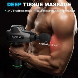 Massage Gun, RENPHO C3 Deep Tissue Muscle Massager, Powerful Percussion Massager Handheld with Portable Case for Home Gym Workouts Equipment, Back Neck Shoulder Soreness Stiffness Knots Tension Relief