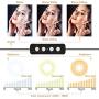 Selvim 10  Selfie Ring Light with Tripod ＆ 3 Cellphone Holders for Live Stream/Makeup/Selfie, 128 LED Bulbs 3 Light Modes 10-Level Brightness 360° Rotating, with Bluetooth Remote Control