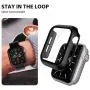 [2 Pack] L K Case for Apple Watch 44mm Series 4/5 Built-in Tempered Glass Screen Protector, All-Around Ultra-Thin Bumper Full Cover Hard PC Protective Case for iWatch 44MM - Black