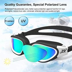 ZIONOR Swimming Goggles, 2 Packs G1 Polarized Swim Goggles UV Protection Watertight Anti-Fog Adjustable Strap Comfort fit for Unisex Adult Men and Women