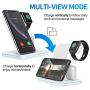 Wireless Charging Station, 3 in 1 Qi Charger for Apple Watch 1 2 3 4 5/Airpods, Wireless Charger for iPhone 11/11 Pro/11 Pro Max/XS Max/XS XR Plus Samsung S10 S9 S8 S7 and Qi-Certified Phones