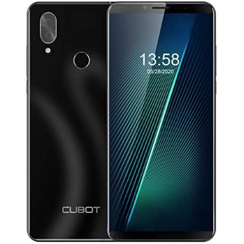 Unlocked Smartphone CUBOT X19 4GB RAM+64GB Cell Phone, 4000mAh, Dual 4G SIM, 5.93 inch FHD Display, Android 9.0 Pie, no Bloatware, GSM, AT&T and T-Mobile, Face ID, Fingerprint, Black