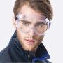 4 pack Safety goggles, Protective eyewear, Eye protection,Anti scratch,UV and splash,Soft light weight Safety glasses for DIY, Lab,Cycling and more