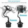 Car Cup Holder Phone Mount, Phone Holder for car 360 Degree Universal Adjustable Car Phone Mount Gooseneck Cup Holder Compatible for iPhone 11/XS Max/8/Plus/Galaxy/Huawei/All Smartphone