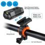 Rechargeable Front and Rear Bike Lights Set,IPX6 Waterproof Super Bright Led Front Headlight and Cob Flash back Taillight,1800 Lumens-4000 mAh for Men Women Kids Road Mountain(2 USB Cables Included)