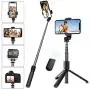 Selfie Stick Tripod with Removable Wireless Bluetooth Remote Shutter Compatible,Lightweight Extendable Aluminum Pocket Selfie Stick for iPhone 11/XR/X/8/8P/7/7P Android Phone,Gopro,Webcam and Camera Selfie Stick Tripod with Removable Wireless Bluetooth Remote Shutter Compatible,Lightweight Extendable Aluminum Pocket Selfie Stick for iPhone 11/XR/X/8/8P/7/7P Android Phone,Gopro,Webcam and Camera