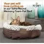 Pet Craft Supply Co. Soho Round Machine Washable Memory Foam Comfortable Ultra Soft All Season Self Warming Cat & Dog Bed