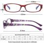 2 Pack Blue Light Blocking Reading Glasses, Anti Glare Computer Readers +2.0 for Women Men, Ladies Magnification Eyeglasses