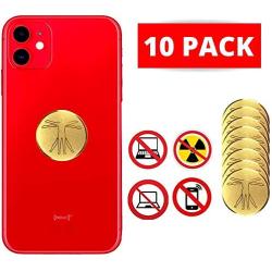 EMF Protection for CELLPHONES/Laptop - Anti EMF/EMR Radiation Sticker - Radiation Shield Blocker - Remove Electronic Technologies 24K Gold (10 Pack)