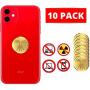 EMF Protection for CELLPHONES/Laptop - Anti EMF/EMR Radiation Sticker - Radiation Shield Blocker - Remove Electronic Technologies 24K Gold (10 Pack)