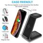 Wireless Charger Stand, CIYOYO 3 in 1 Fast Wireless Charging Station Dock for Airpods Pro 2 1, Apple Watch Series 5/4/3/2/1, iPhone 11/11 Pro/11 Pro Max Qi Certified Phones(with QC 3.0 Adapter)