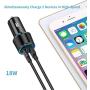 Rapid Type C Car Charger, Compatible for Google Pixel 4a/4/3a/3/2/XL, Samsung Note 20/S20/Plus/S10 Fast USB C PD Car Charger with 3ft Cable, 18W Power Delivery &Quick Charge 3.0 Car Adapter-Black