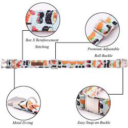 Lionet Paws Soft Cotton Bowtie Dog Collar with Metal Buckle Adjustable Collars for Dogs and Cats