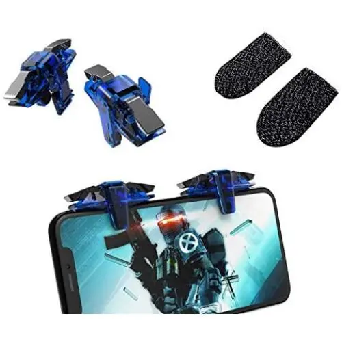 S-Kogl Triggers PUBG Mobil Controller Gamepad for iPhone/Android Compatible with All Models Storage Case 2 Pcs L1+R1 X7