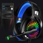 High-end Gaming Headset，Excellent Gaming Headphones for PS4 Xbox One PC Gaming Headphones, Stereo bass Surround Sound, LED Lights and soundproof Microphones（Contains Headphone 2 in 1 Adapter） (Black)