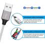 iPhone Charger WZK MFi Certified 5Pack 6FT Charger Cable Nylon Braided Extra Long High Speed Data Sync Transfer Lightning Cable Compatible iPhone 11/Pro/Xs Max/X/8/7/Plus/6S/6/SE2/5S and More - Sliver