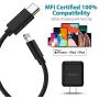 iPhone Fast Charger MFi Certified- Quntis 18W iPhone Chargers with 6FT Nylon Braided USB-C to Lightning Cable for iPhone 11 Pro Xs Max XR X 8 Plus iPad Pro SE 2020 [7 6 Plus 5S ], Black