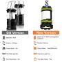Wsky Rechargeable Camping Lantern Flashlight, 6 Modes, 3600mAh Power Bank, Two Way Hook of Hanging, Perfect for Camping, Hiking, Outdoor Recreations, USB Charging Cable Included