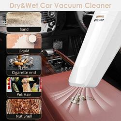 PHYSEN Car Vacuum Cleaner+Trash Bag(4 Gallonn,18 Counts)+Carry Bag Set Portable 5500PA High Power Hand Vacuum Cleaner Wet Dry Car Vacuum with 16.4FT Power Cord, HEPA Filter for DC12V Car Cleaning