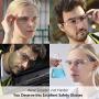 SAFEYEAR Anti Scratch Safety Glasses- SG003 HD Anti Fog Work Glasses for Women and Men Adults No-Slip Grips, VU Protection Safety Goggles for DIY, Chemistry Lab, Welding, Grinding,Garden