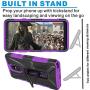 HNHYGETE Designed for LG STYLO 5 Plus(2019) Case,LG Stylo 5,LG Stylo 5V, Cell Phone Case,Dual Layer Heavy Duty Non Slip Shockproof Bumper Rugged Support Protective Cover (Purple)