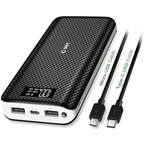 Portable Charger,24000mAh Power Bank EMNT 2.4A Quick Charge 2.0 Compact USB Type C Port External Battery Pack Compatible Smartphones,iPhone X iPhone 8,Ipad,Samsung Galaxy S8,Tablets and More-Black