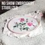 [15”x120 Yards] No Show Mesh Stabilizer for Embroidery (White) Free Pen & Snip, Permanent No-Show Poly Mesh Backing for Machine Embroidery, Hand Sewing, Hoop and Stitch, Translucent Nylon Spun