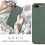 Vooii iPhone 8 Plus Case, iPhone 7 Plus Case, Soft Silicone Gel Rubber Bumper Case Microfiber Lining Hard Shell Shockproof Full-Body Protective Case Cover for iPhone 7 Plus /8 Plus - Pine Green