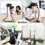 Upgrade Phone Holder for Bed, B-Land Neck Phone Holder Gooseneck Cell Phone Holders, Universal Mobile Phone Stand with Remote for Taking Videos & Group Photos (Black)