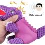 Idepet Dog Squeaky Toys, Plush Dog Toys Food Dispensing Dinosaur Funny Toys Non-Toxic Boredom Play Chew Pet Toy