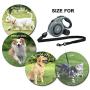 EC.TEAK Retractable Dog Leash, 26FT Dog Walking Leash for Medium Large Dogs up to 80 lbs, One Button Break & Lock, Heavy Duty No Tangle, Large