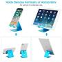 Desk Cell Phone Stand Holder Aluminum Phone Dock Cradle Compatible with Switch, All Android Smartphone, for iPhone 11 Pro Xs Xs Max Xr X 8 7 6 6s Plus 5 5s 5c Charging, Accessories Desk (Blue)