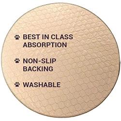 Zampa Pets Quality Whelp Round, Circular Shape Reusable Dog Pee Pads/Quilted, Fast Absorbing Dog Whelping Pad/Waterproof Puppy Training Mats/Machine Washable, Great for Playpen