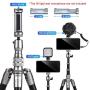 Phone Tripod, COMAN 3 in 1 Camera Tripod and Selfie Stick Tripod with Bluetooth Remote 57 inch Compatible with iPhone