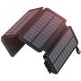 Solar Charger 25000mAh ADDTOP Waterproof Power Bank with 4 Solar Panels Portable Battery Pack for iPhone, ipad, Samsung, Smartphone, ect