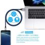 USB Type C Cable, TAKAGI 3Pack 6ft USB C to USB A Nylon Braid Fast Charging Cord High Speed Data Sync Transfer Charger Cable Compatible with Galaxy S9, Note, LG, Pixel 2 XL, Huawei, ONEPLUS (Blue)