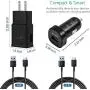 Adaptive Fast Charger Kit for Samsung Galaxy S10/ S10e/ S9/S8/S8 Plus/Note 8/9,LaoFas USB 2.0 Recharger Kit (Wall Charger + Car Charger + 2 x Type C USB Cables) Quick Charger-Black Adaptive Fast Charger Kit for Samsung Galaxy S10/ S10e/ S9/S8/S8 Plus/Note 8/9,LaoFas USB 2.0 Recharger Kit (Wall Charger + Car Charger + 2 x Type C USB Cables) Quick Charger-Black