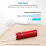[Upgraded] POWERADD Slim 2 Most Compact 5000mAh External Battery 2.1A Ouput Portable Charger with Smart Charge for iPhones, iPad, Samsung Galaxy, HTC and More (F-Red)