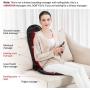 Snailax Memory Foam Massage Seat Cushion - Back Massager with Heat,6 Vibration Massage Nodes & 3 Heating Pad, Massage Chair Pad for Home Office Chair or Car Seat
