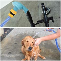 IN HAND Handheld Shower Sprayer Rinser, No Installation Slip-on Dog & Cat Bathing Tool Pet Shower Attachment Hose for Shower and Sink, 7 Foot Hose-Stretch Fits Most Faucets