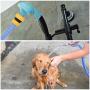 IN HAND Handheld Shower Sprayer Rinser, No Installation Slip-on Dog & Cat Bathing Tool Pet Shower Attachment Hose for Shower and Sink, 7 Foot Hose-Stretch Fits Most Faucets