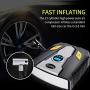 JUMTOP 12V DC Tire Inflator Pump 150 Psi Electric Portable Air Compressor Pump with Gauge for Car, Truck, Bicycle or Basketballs, Air Bed Mattress and Other Inflatables (C02)