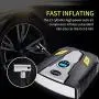 JUMTOP 12V DC Tire Inflator Pump 150 Psi Electric Portable Air Compressor Pump with Gauge for Car, Truck, Bicycle or Basketballs, Air Bed Mattress and Other Inflatables (C02)