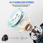 BlueFire Wireless Earbuds TWS Bluetooth 5.0 Earbuds IPX7 Waterproof True Wireless Earbuds Touch Control Bluetooth Stereo Earphones with 4000mAh Charging Case & Built in Mic for Running, Driving, Gym